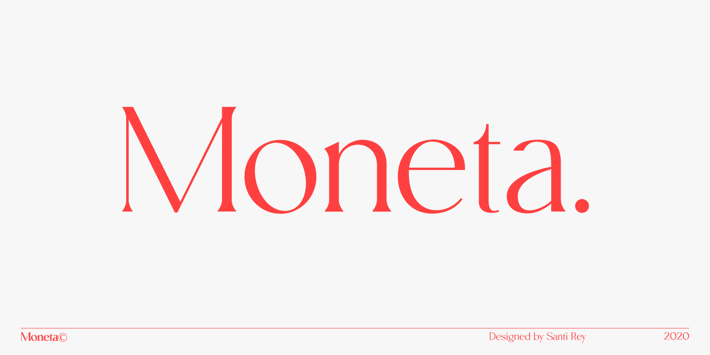 Пример шрифта Moneta #1